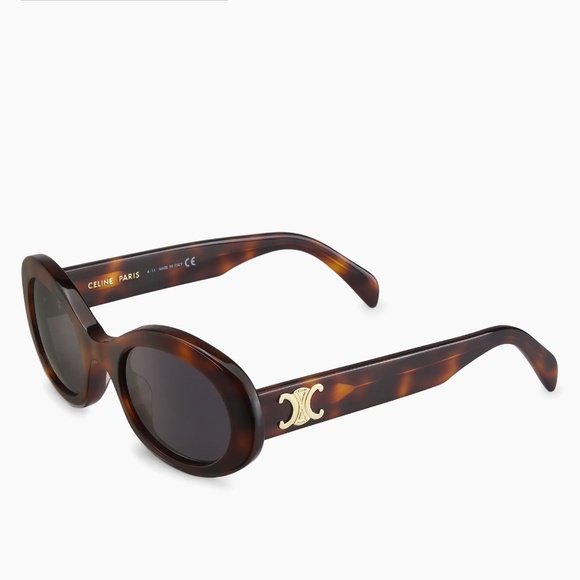 CELINE  Triomphe 52MM Oval Sunglasses - Picture 1 of 2